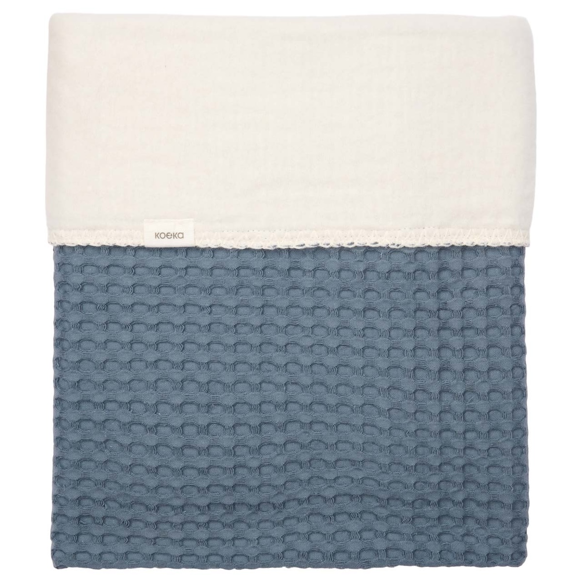 Couverture berceau cotton polaire AMSTERDAM Koeka bluestone