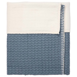 Couverture berceau cotton polaire AMSTERDAM Koeka bluestone