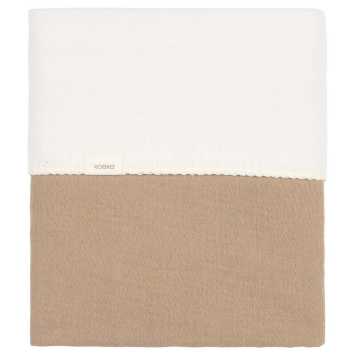Couverture berceau cotton polaire FARO Koeka caffe