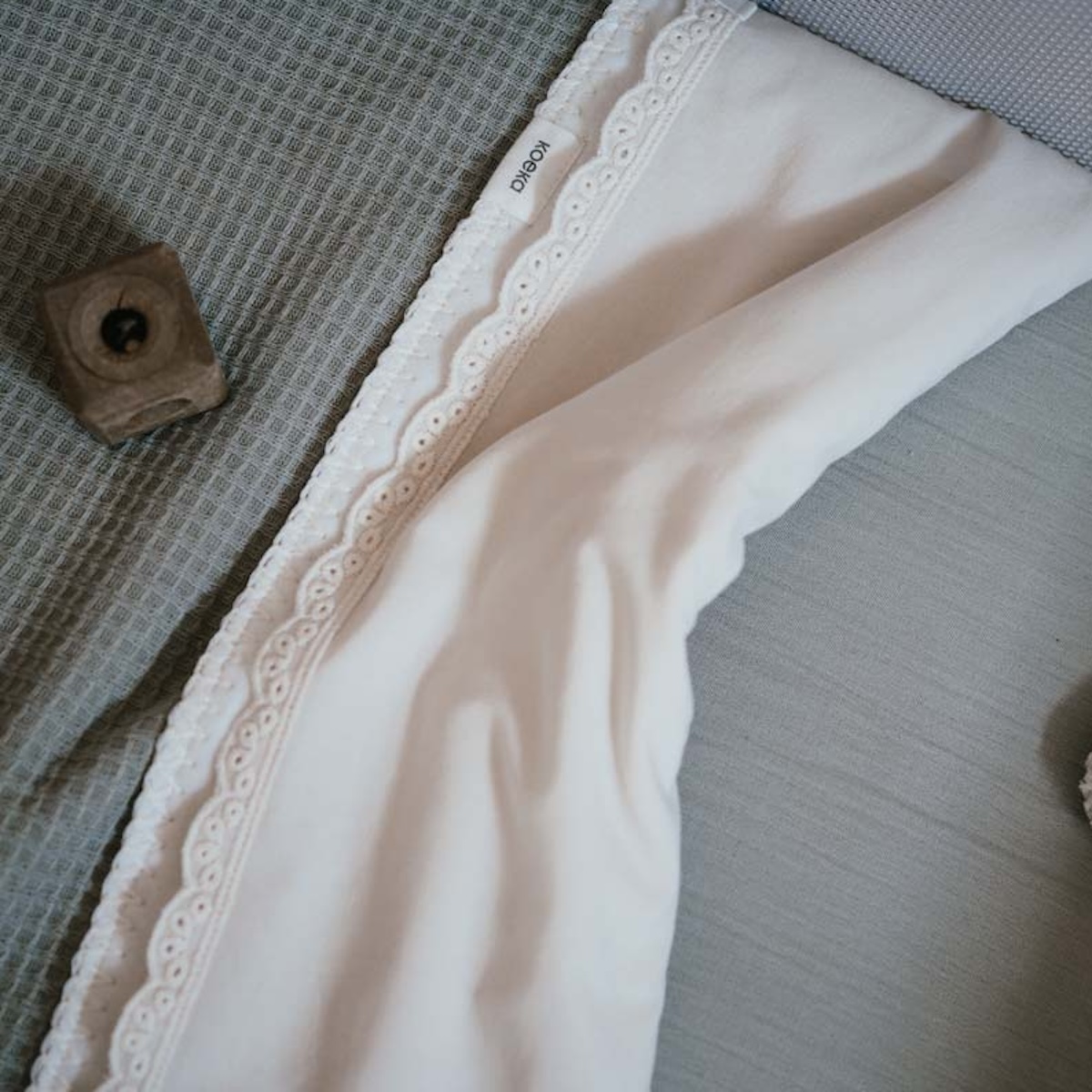 Couverture berceau cotton polaire MALAGA Koeka sage