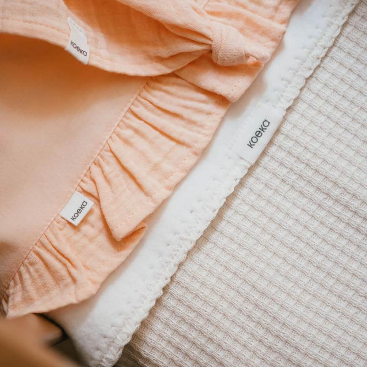 Couverture berceau cotton polaire MALAGA Koeka warm white