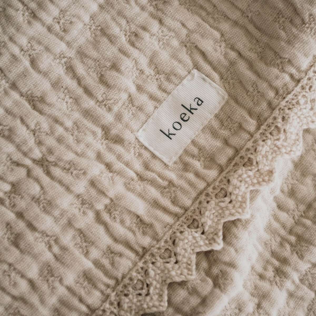 Couverture berceau LACE ELBA Koeka natural
