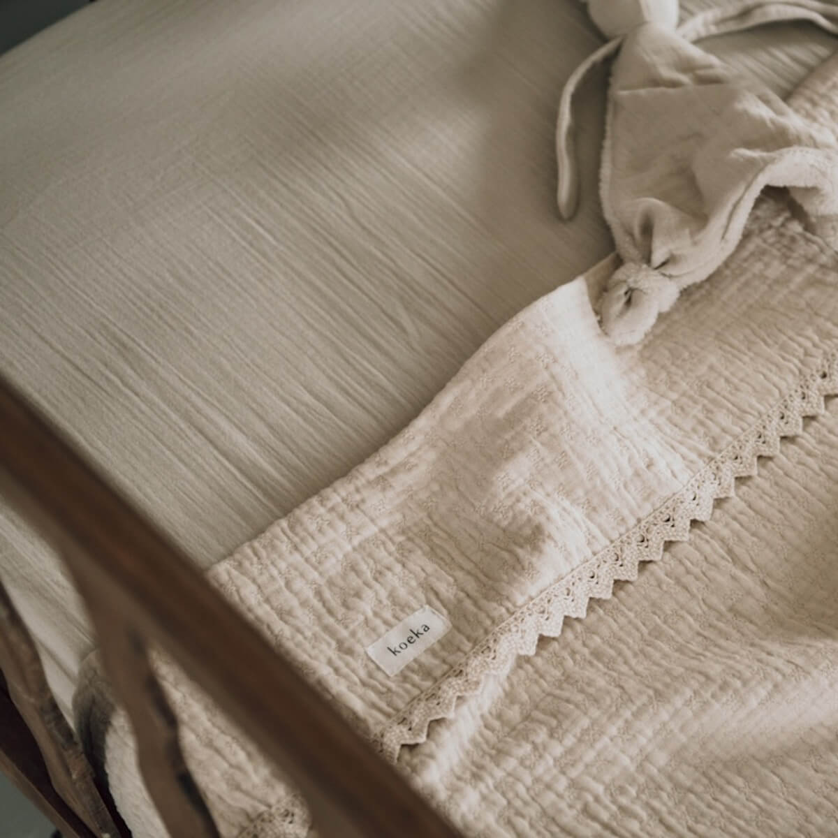 Couverture berceau LACE ELBA Koeka natural