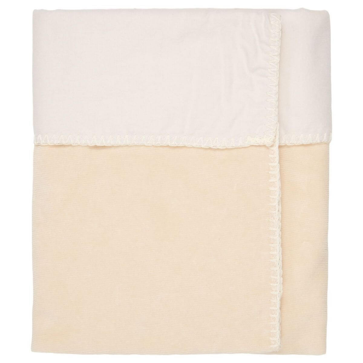 Couverture berceau ODDI Koeka flanelle warm white
