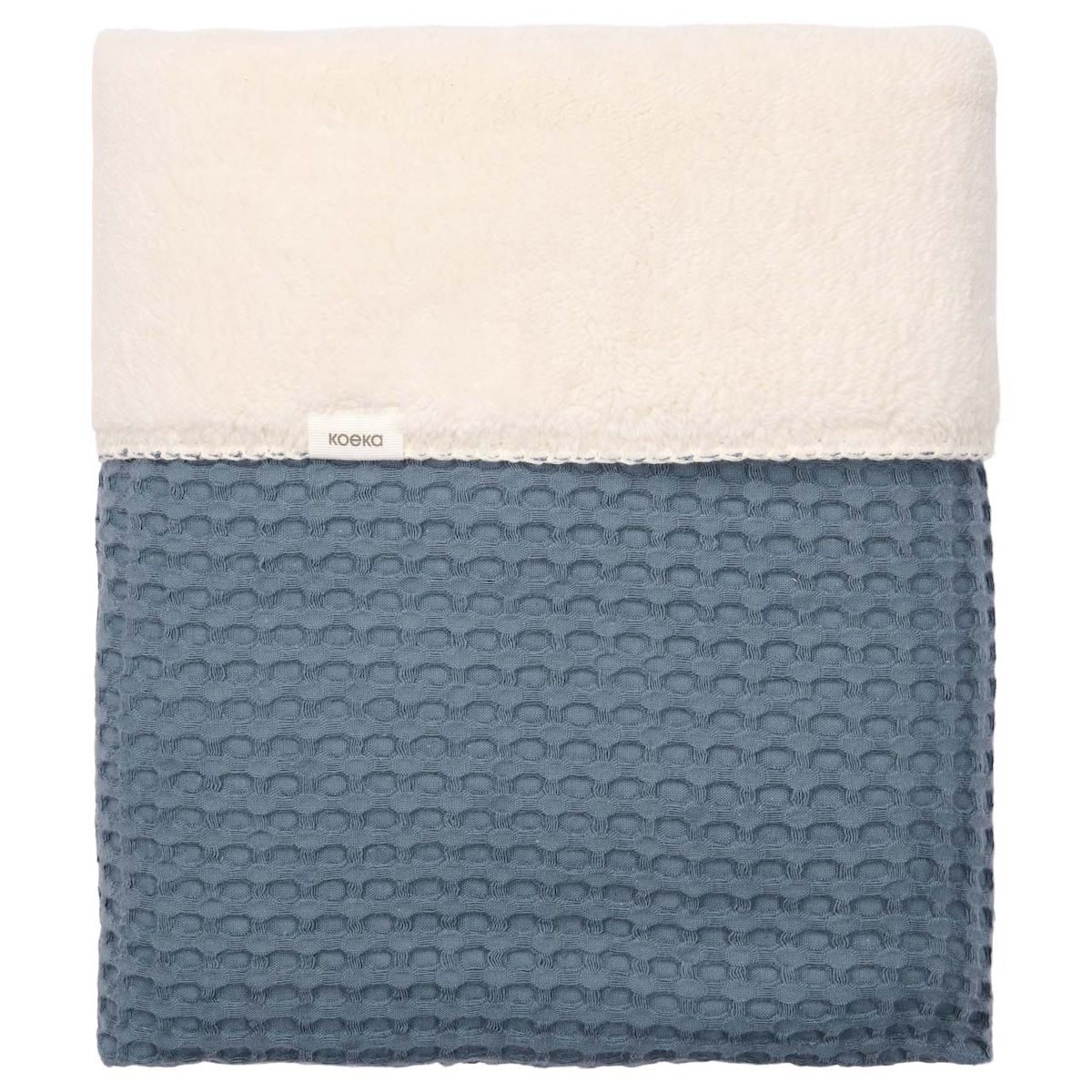 Couverture berceau teddy OSLO Koeka bluestone