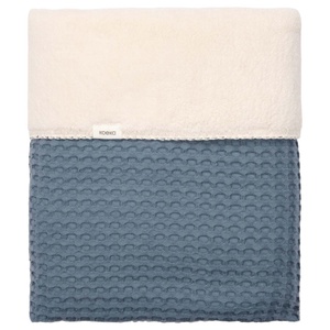 Couverture berceau teddy OSLO Koeka bluestone