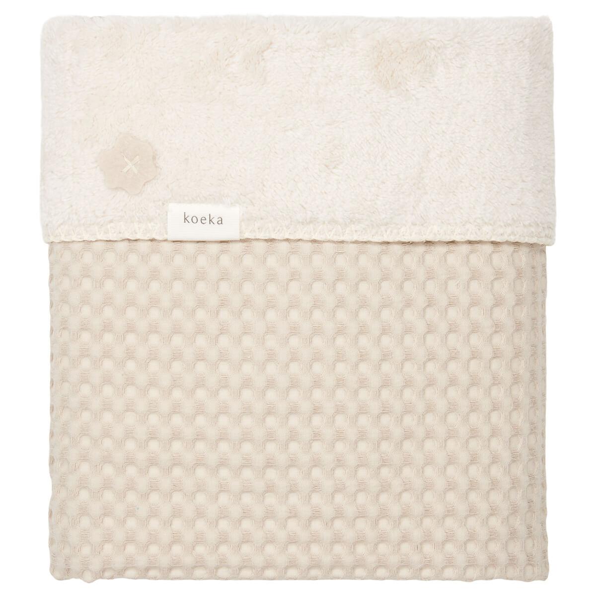 Couverture berceau teddy OSLO Koeka sand-pebble
