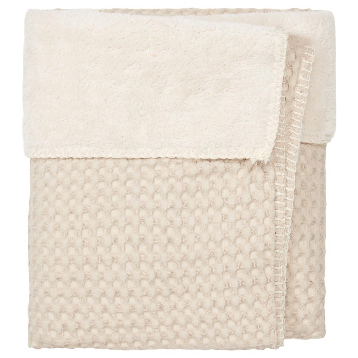 Couverture berceau teddy OSLO Koeka sand-pebble
