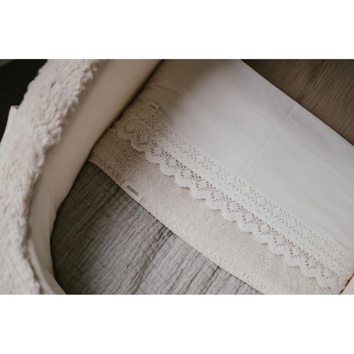 Couverture berceau teddy RIVOLI Koeka stone