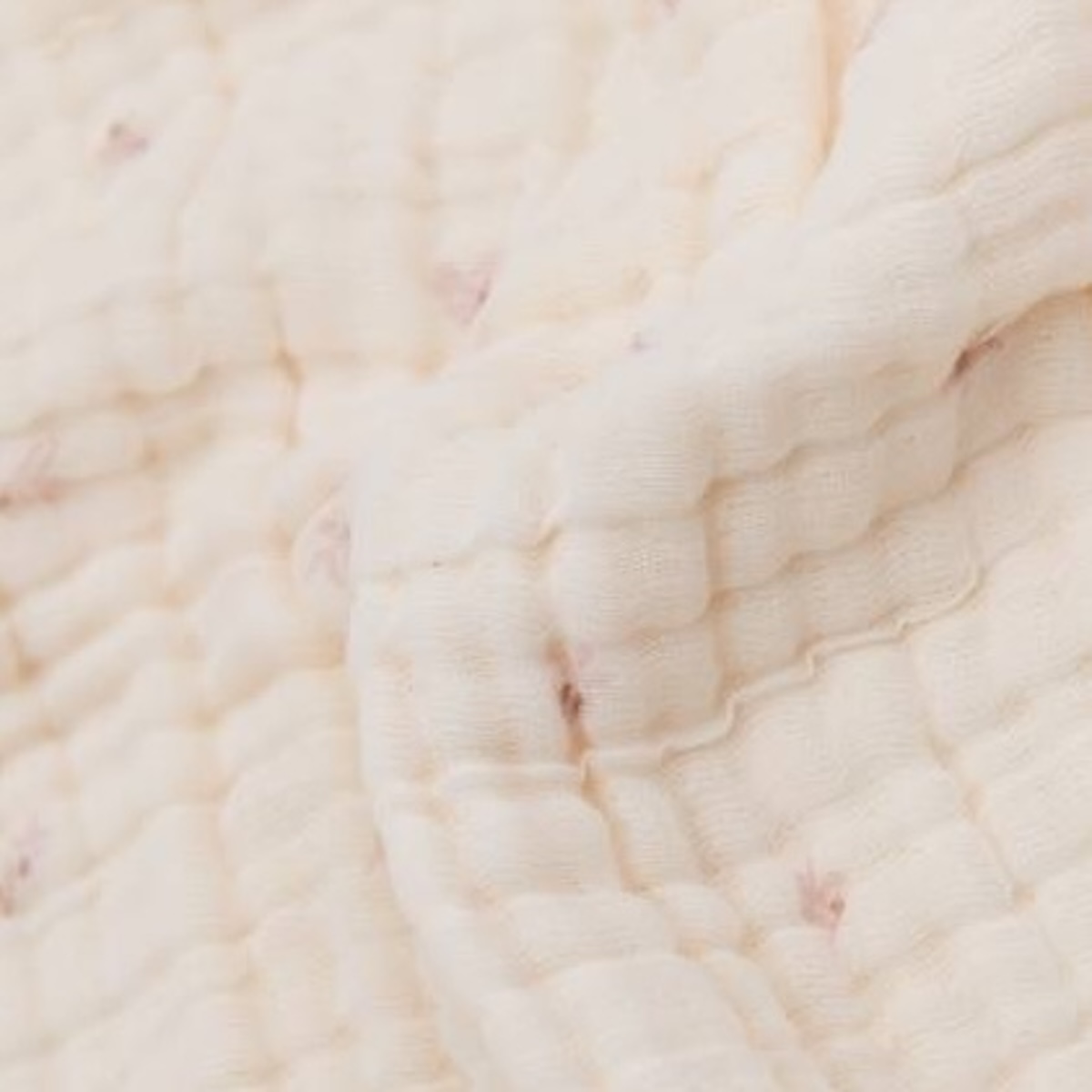 Couverture de berceau 100x75cm Nuvola Bamboom olives pink