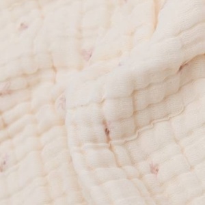 Couverture de berceau 100x75cm Nuvola Bamboom olives pink