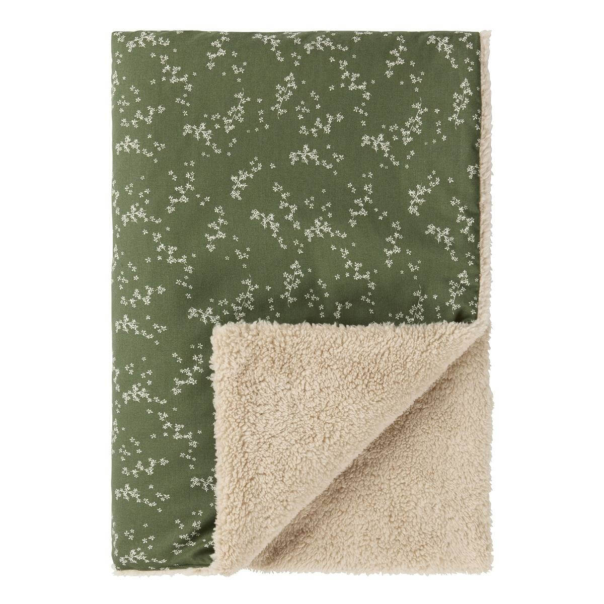 Couverture d'hiver 100x70cm STORIES Nobodinoz green jasmine
