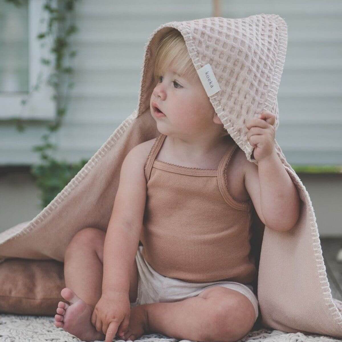 Couverture enveloppante ANTWERP Koeka rosa salt