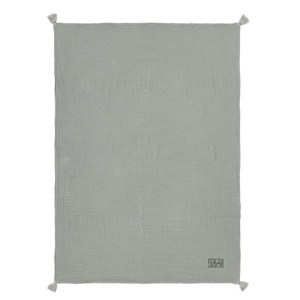 Couverture mousseline 65x100cm WABI SABI Nobodinoz azure