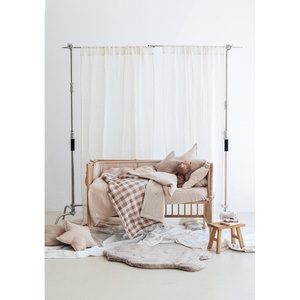 Couverture POLAIRE LARGE Babyshower vichy caramel