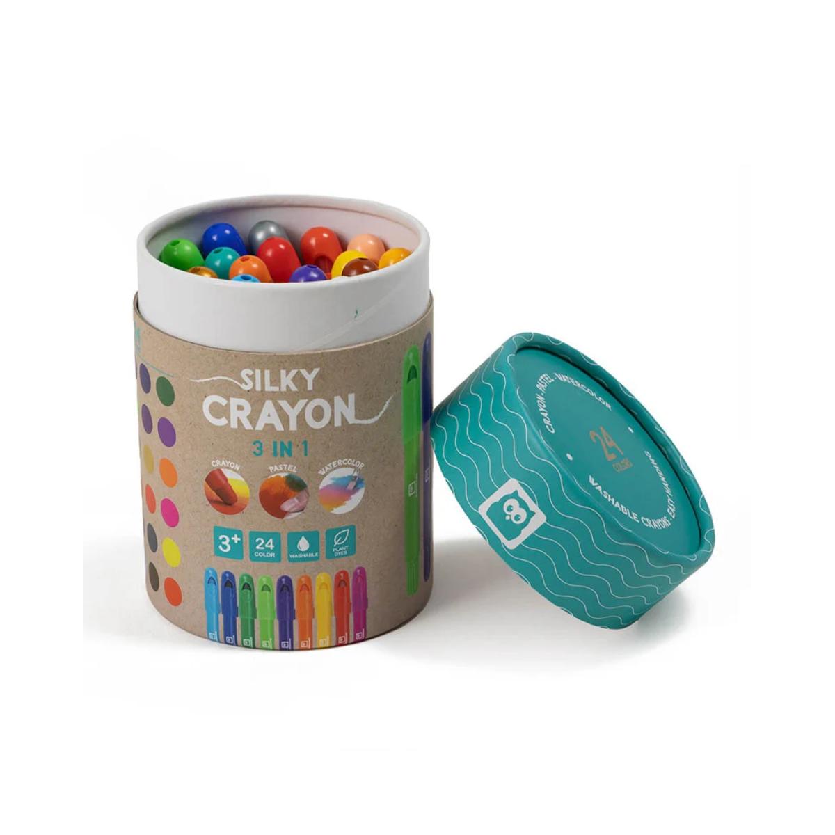 Crayons de couleur tendres SILKY CRAYON 24 couleurs Eurekakids