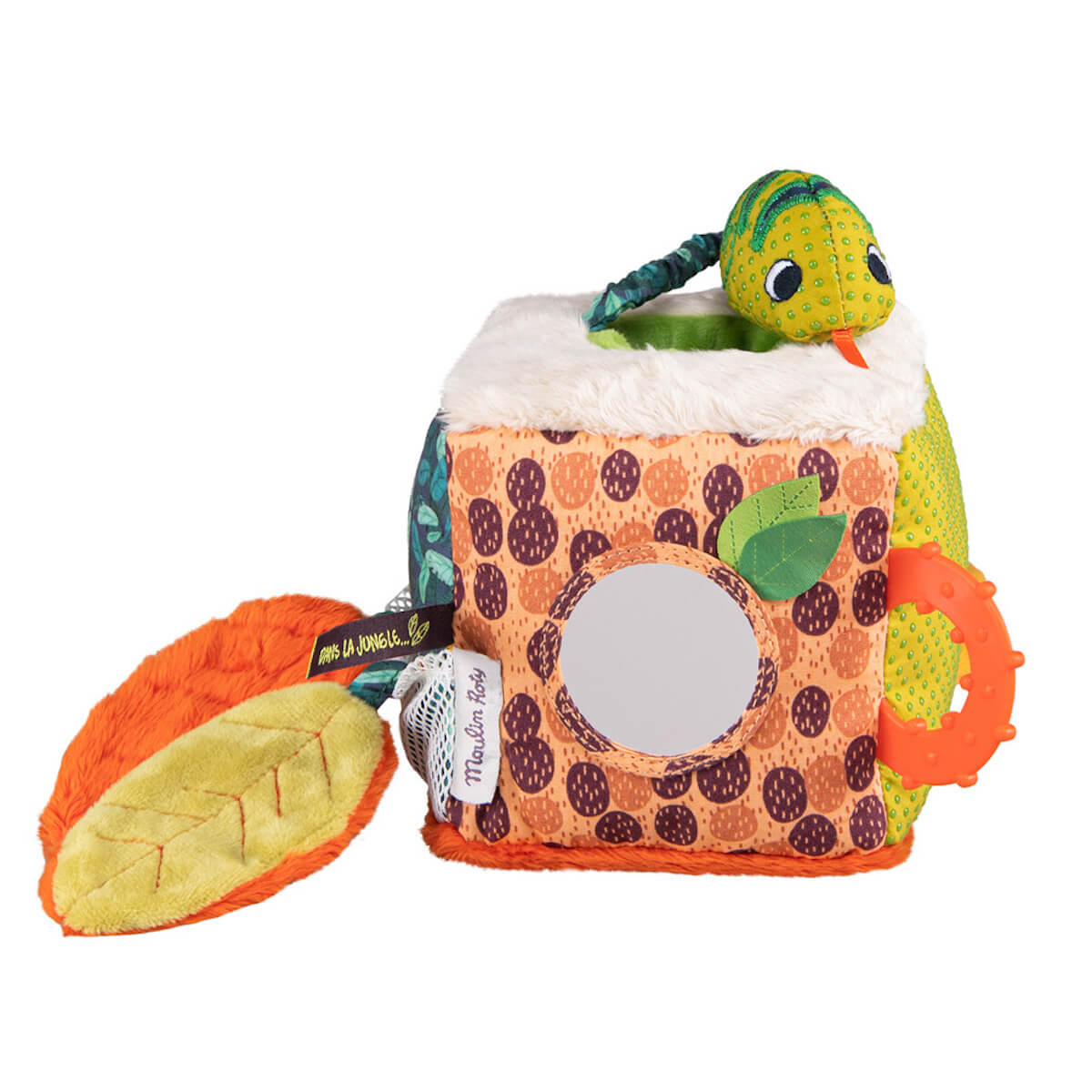 Cube d'activités en tissu DANS LA JUNGLE Moulin Roty