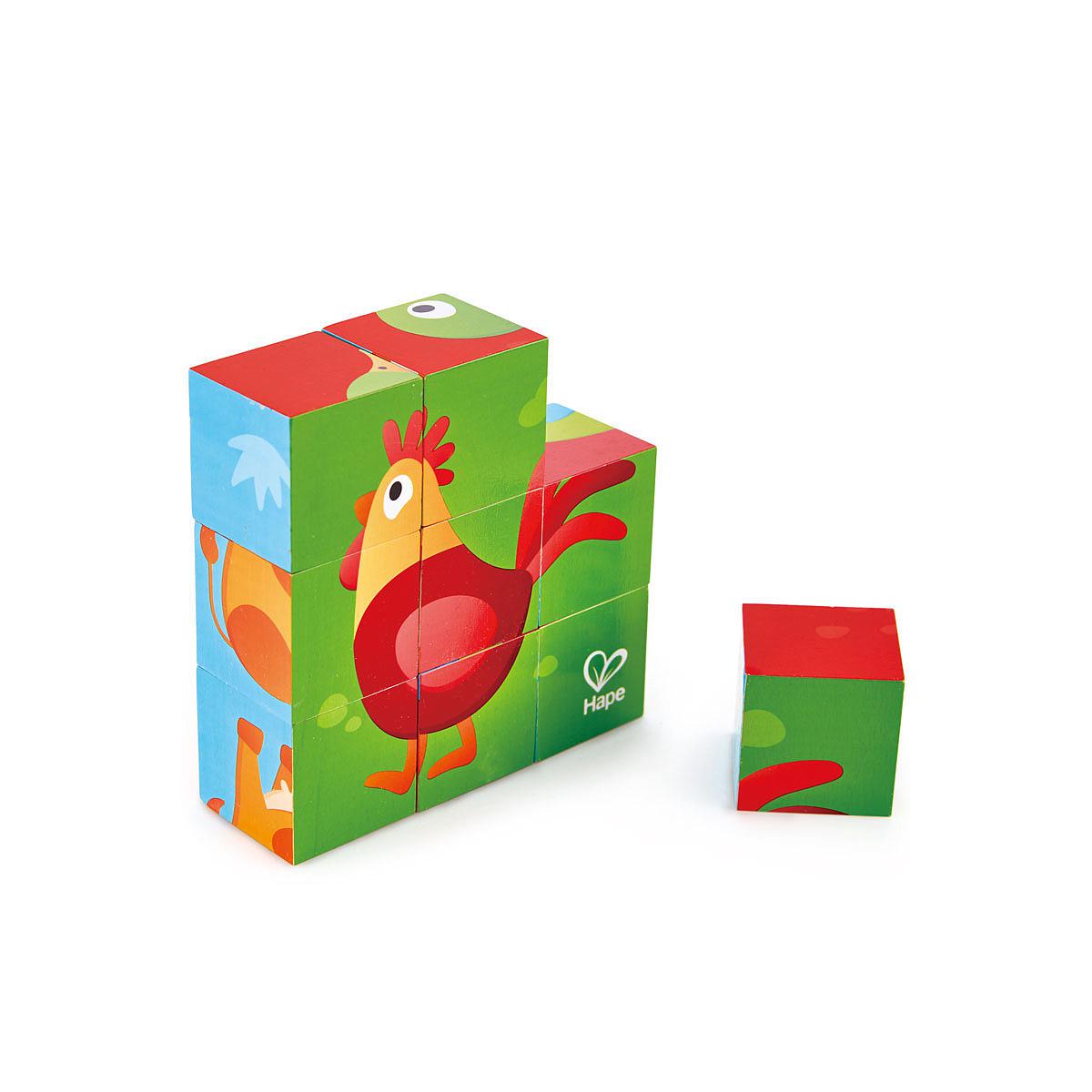 Cubes-puzzle FARM ANIMAL Hape
