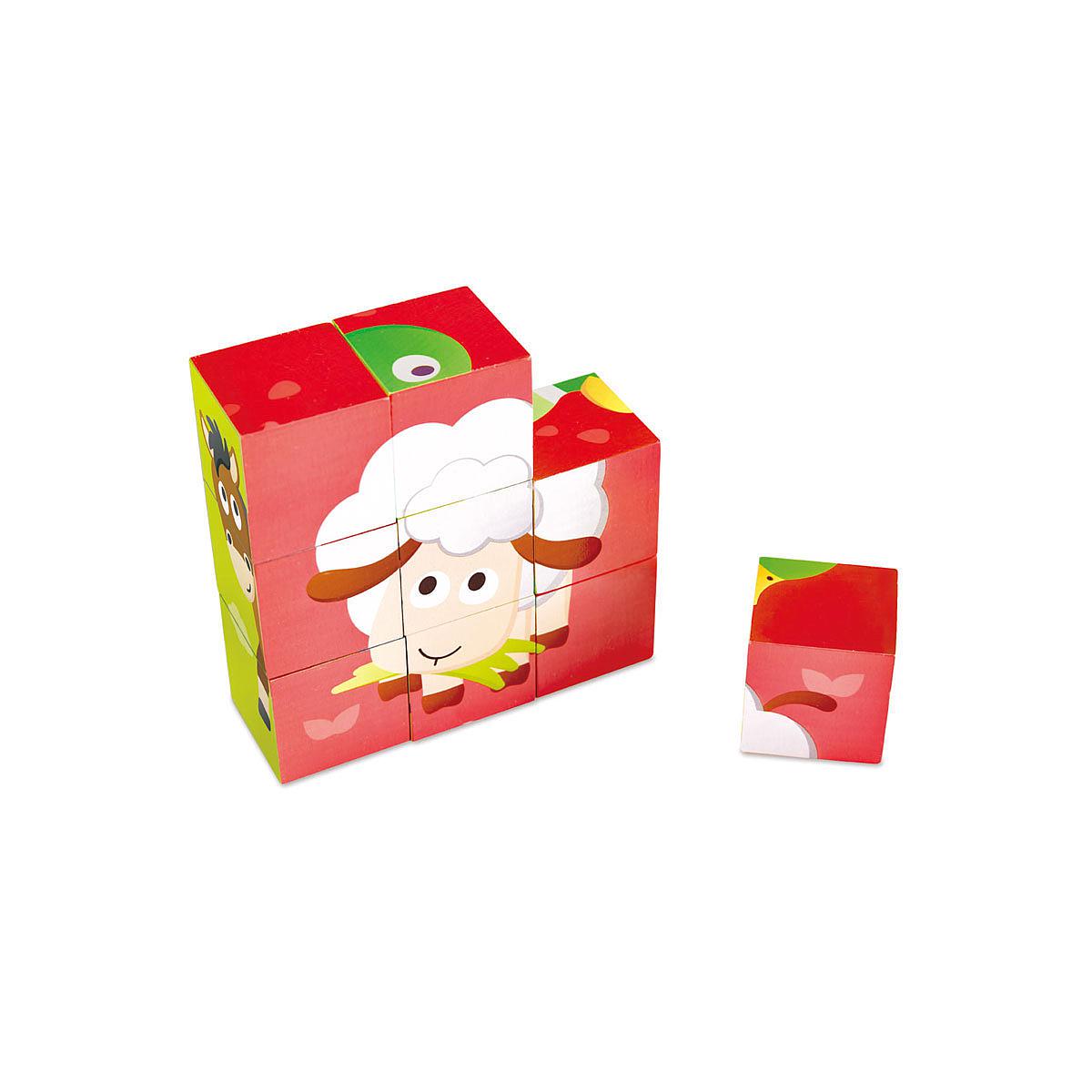 Cubes-puzzle FARM ANIMAL Hape