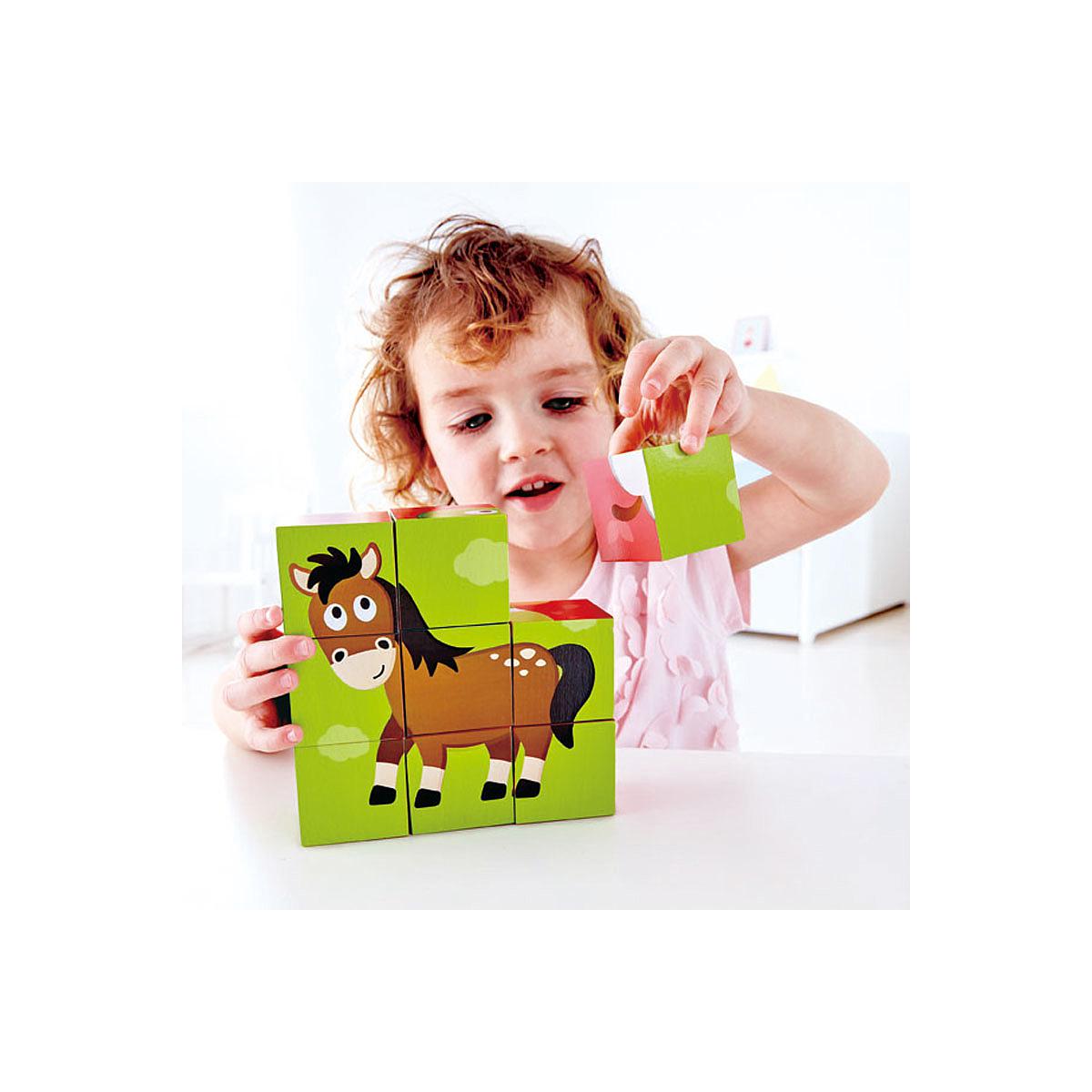 Cubes-puzzle FARM ANIMAL Hape