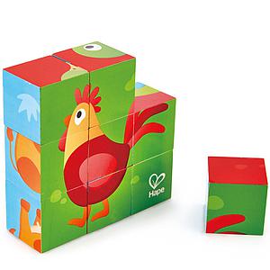 Cubes-puzzle FARM ANIMAL Hape