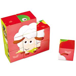 Cubes-puzzle FARM ANIMAL Hape