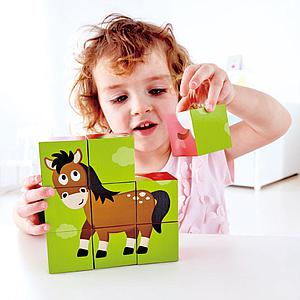 Cubes-puzzle FARM ANIMAL Hape