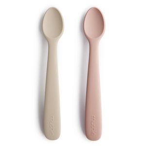 Cuillères silicone Mushie Blush-Shifting Sand