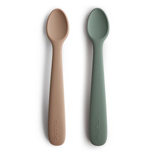 Cuillères silicone Mushie Dried Thyme-Natural