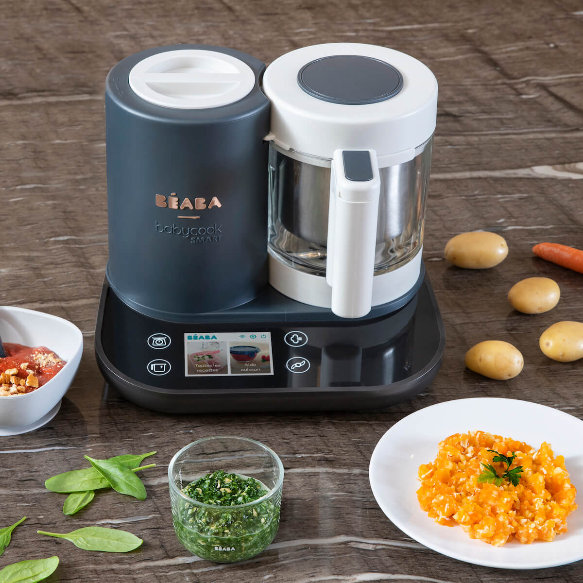Cuiseur vapeur BABYCOOK SMART Beaba Gris Anthracite