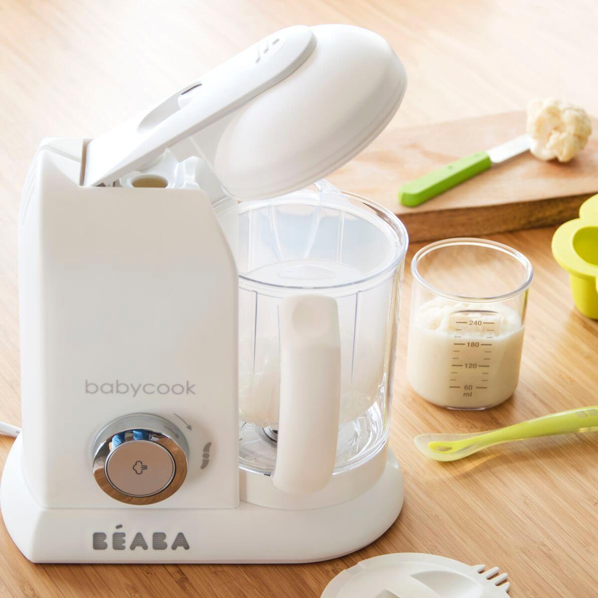 Cuiseur-vapeur BABYCOOK SOLO Beaba blanc-silver-édition limitée