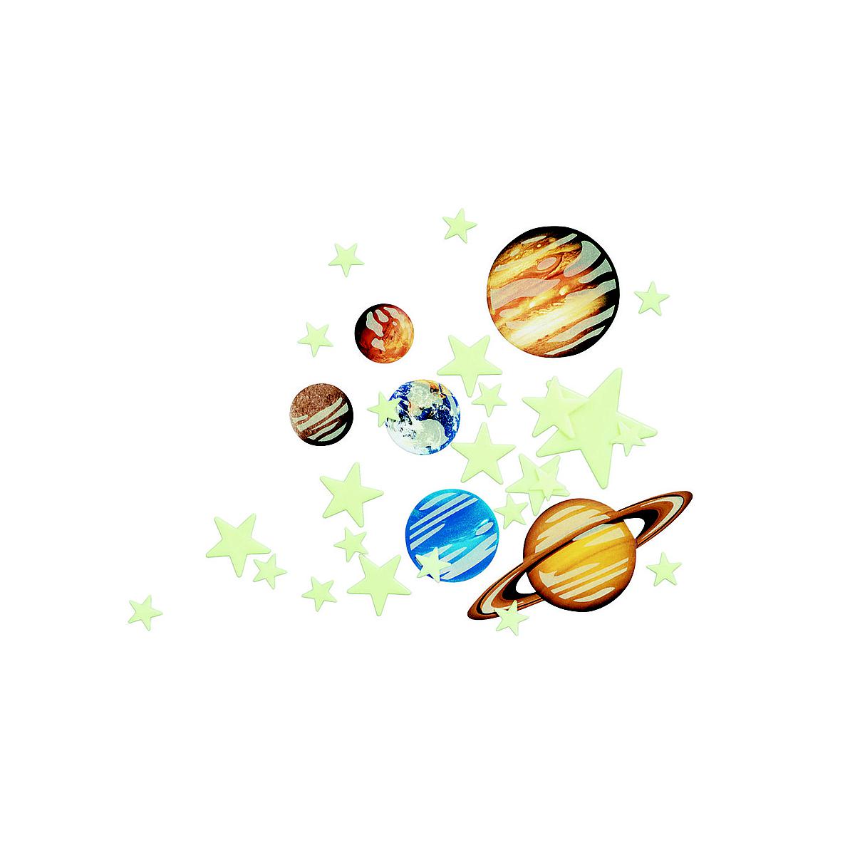 Déco PLANÈTES ET ÉTOILES 100PCS - 4M