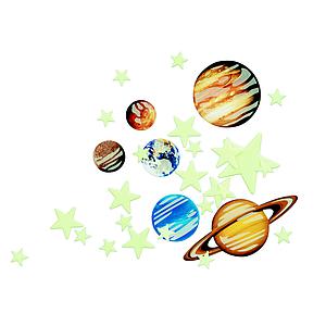 Déco PLANÈTES ET ÉTOILES 100PCS - 4M