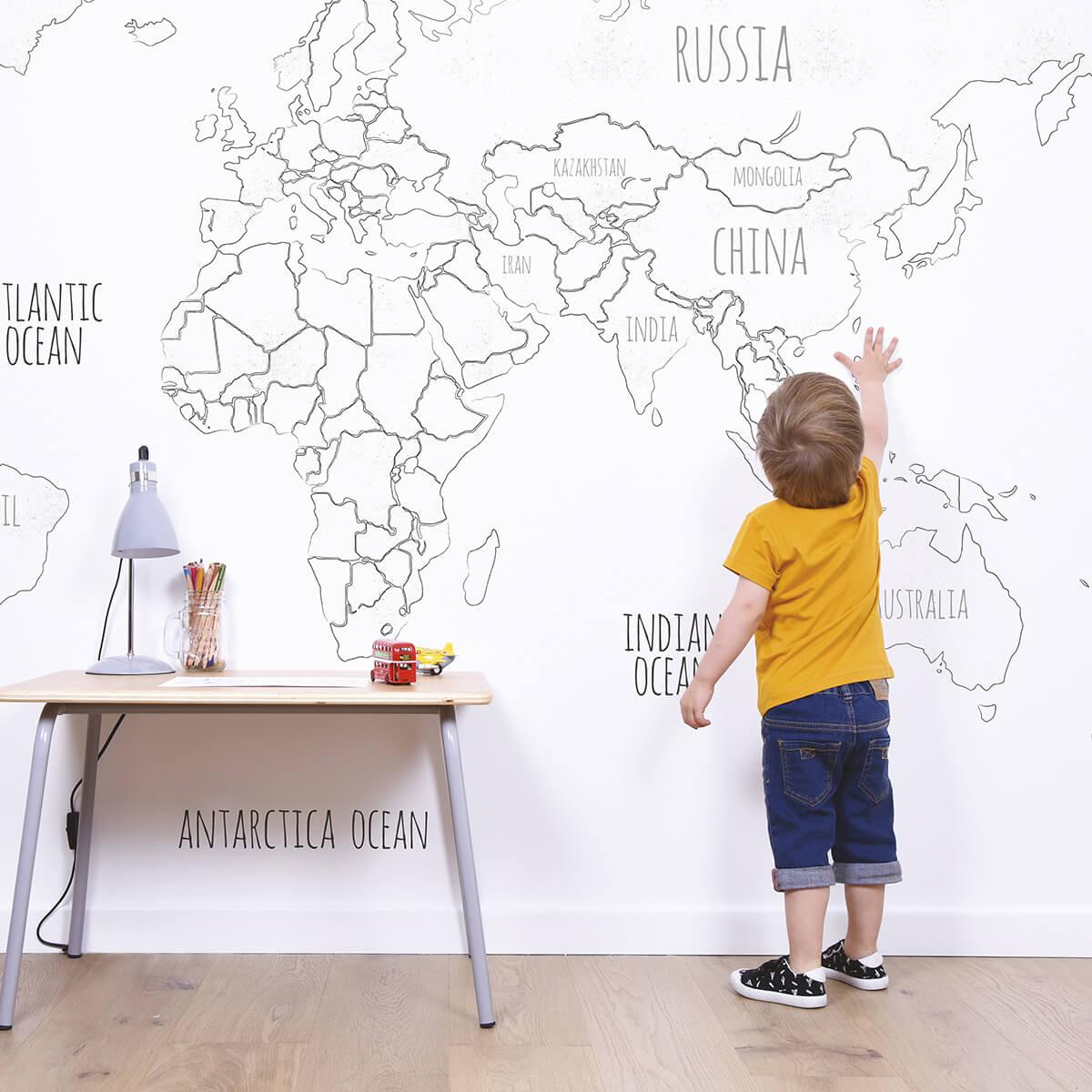 Décor mural Mappemonde Lilipinso