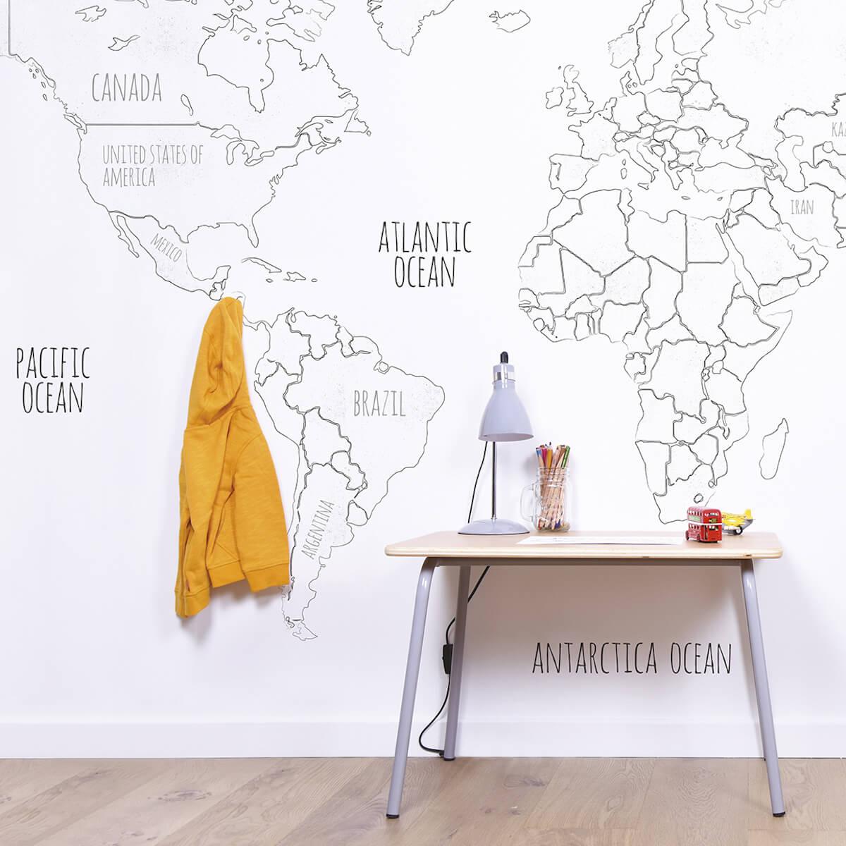Décor mural Mappemonde Lilipinso