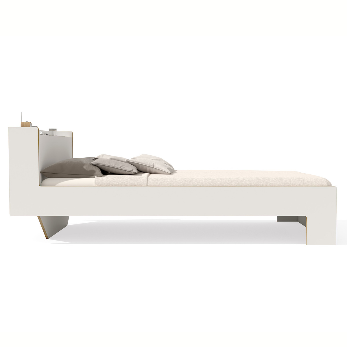 Double bed 140x200cm NOOK Müller Small Living white