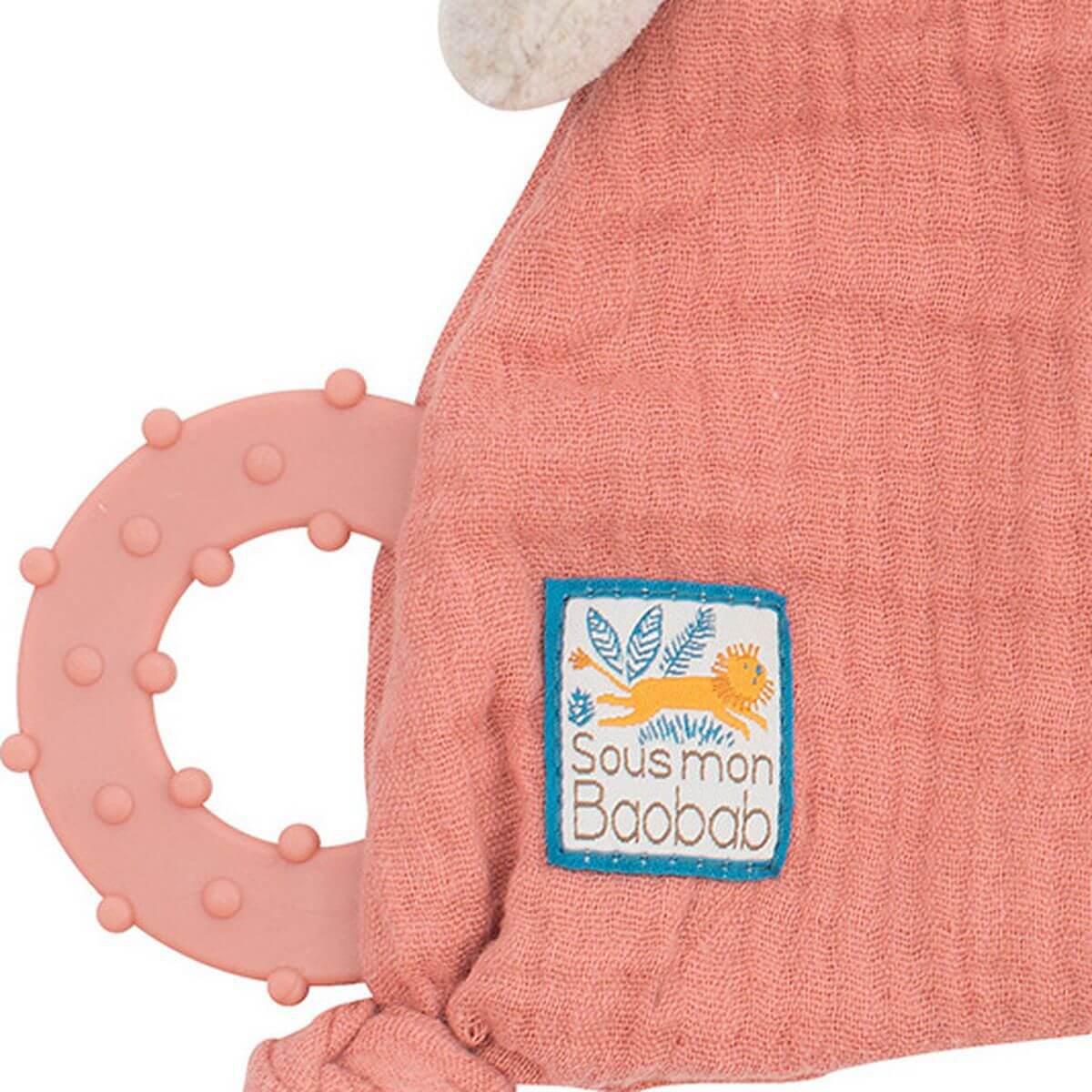 Doudou attache-tétine girafe SOUS MON BAOBAB Moulin Roty