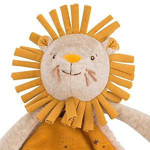 Doudou attache-tétine lion SOUS MON BAOBAB Moulin Roty