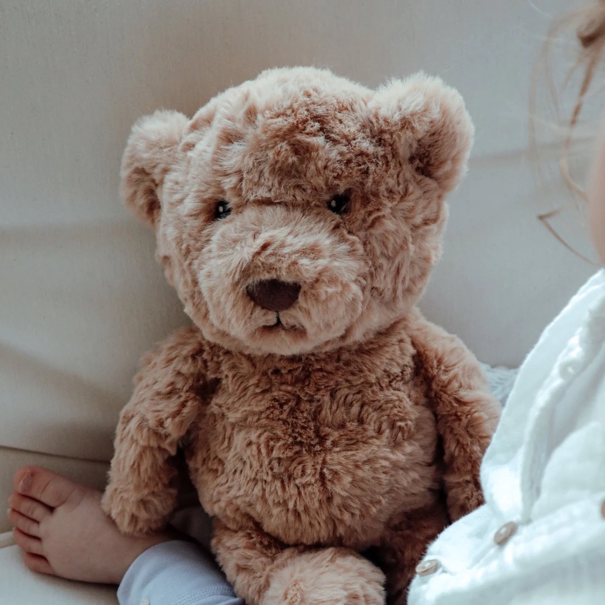 Doudou BATTEMENTS DE COEUR Flow Lou l'ours brun