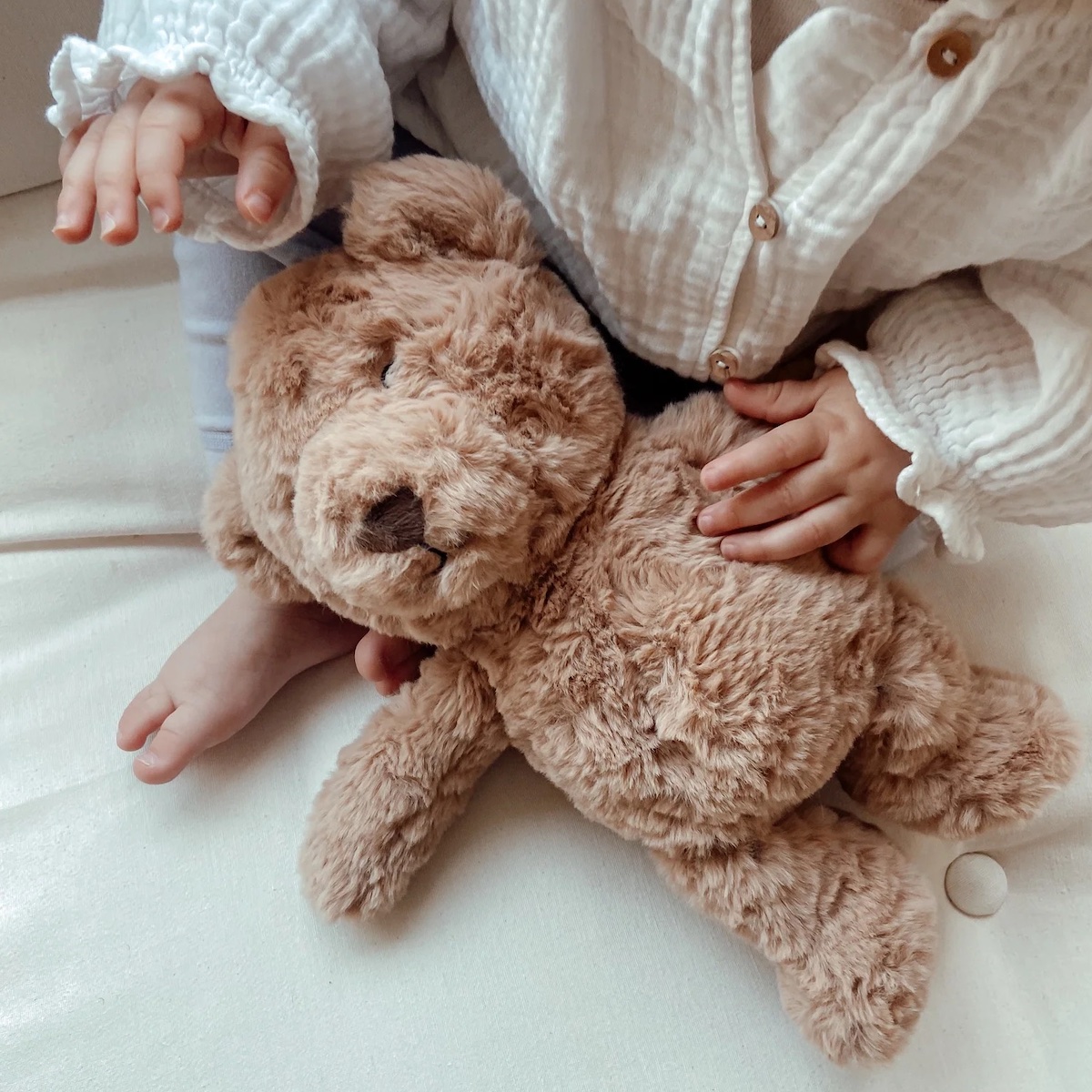 Doudou BATTEMENTS DE COEUR Flow Lou l'ours brun