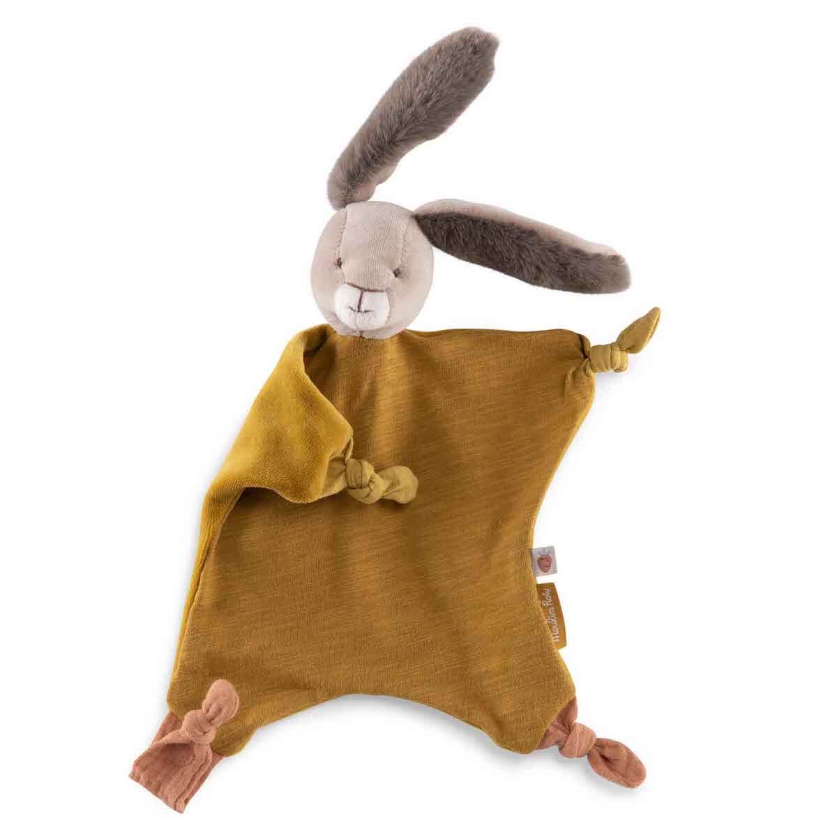 Doudou lapin TROIS PETITS LAPINS Moulin Roty ocre