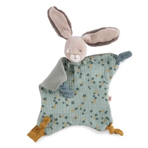 Doudou lapin TROIS PETITS LAPINS Moulin Roty sauge