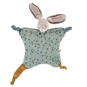 Doudou lapin TROIS PETITS LAPINS Moulin Roty sauge