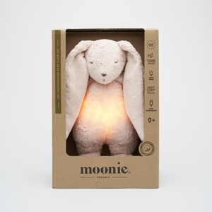 Doudou-veilleuse The Humming Bunny Moonie Rose Natur 2.0