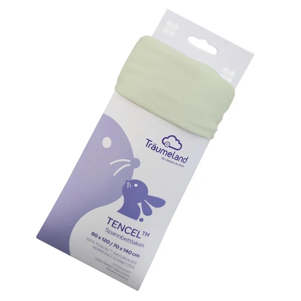 Drap housse 60x120cm/70x140cm TENCEL Traumeland mint