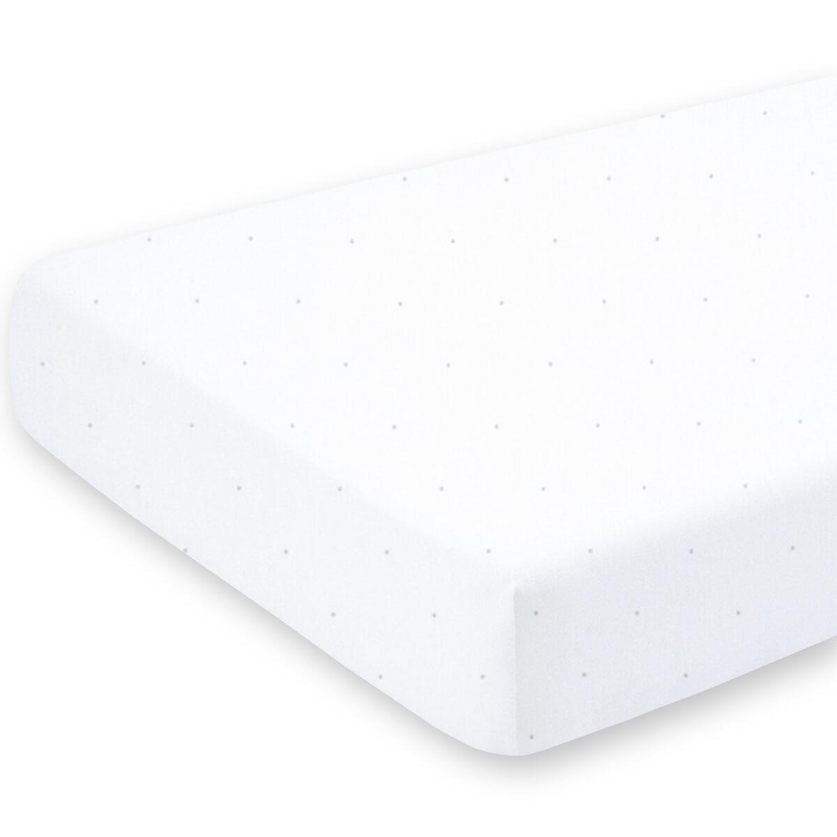 Drap housse 60x120cm CHOUX Bemini Snow Jersey