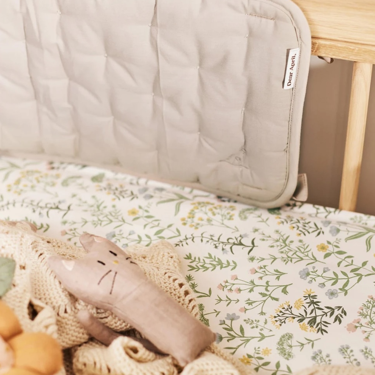 Drap housse 68x122x12cm Dear April Summer Flowers