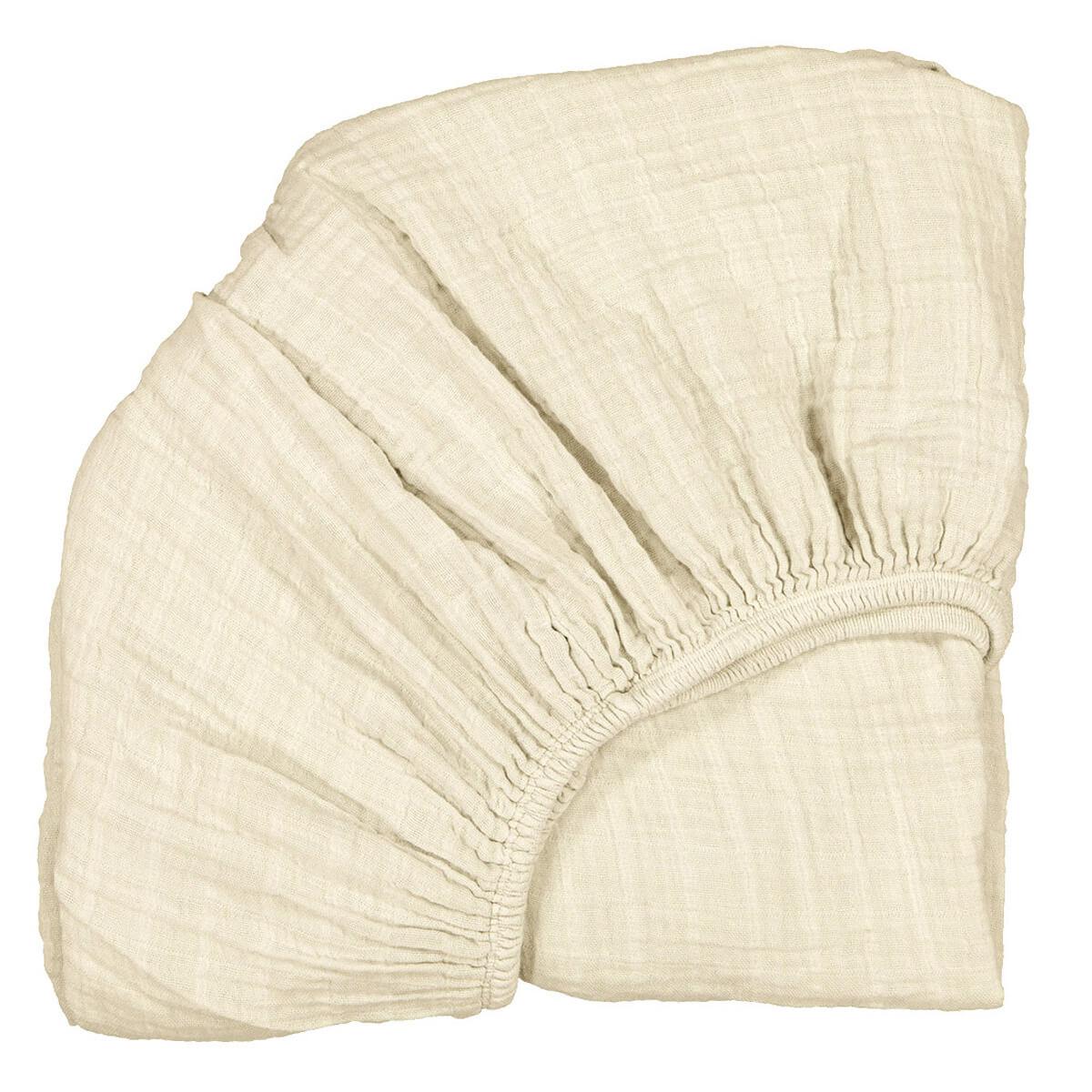 Drap housse 70x120cm MUKA PAPUCHE MILK Charlie Crane
