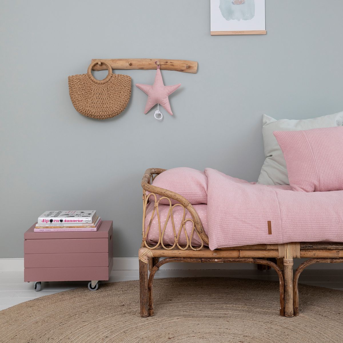 Drap housse 70x140/150 PURE Little Dutch pink 