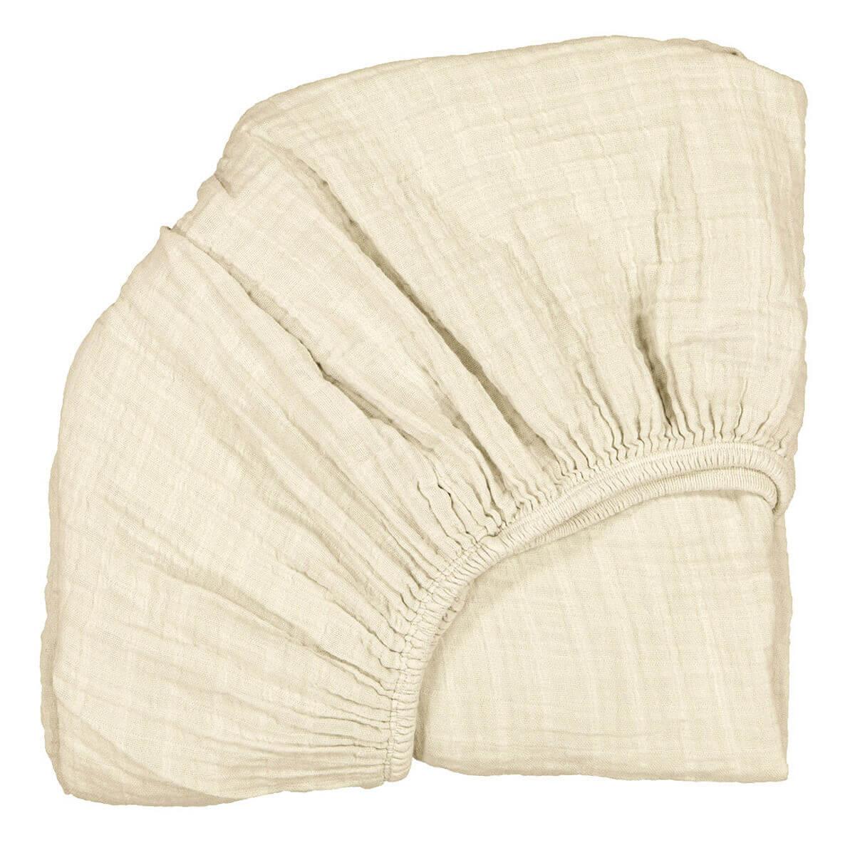 Drap housse 70x140cm MUKA PAPUCHE MILK Charlie Crane